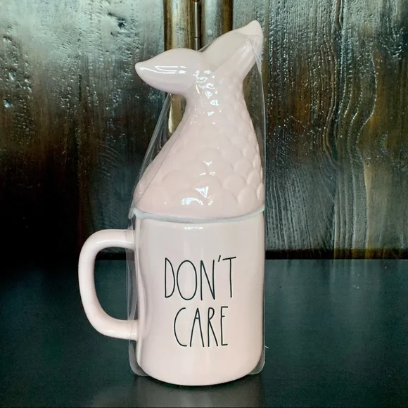 Rae Dunn MERMAID HAIR DON’T CARE Double Sided Ceramic Topper Mug - Picture 8 of 14